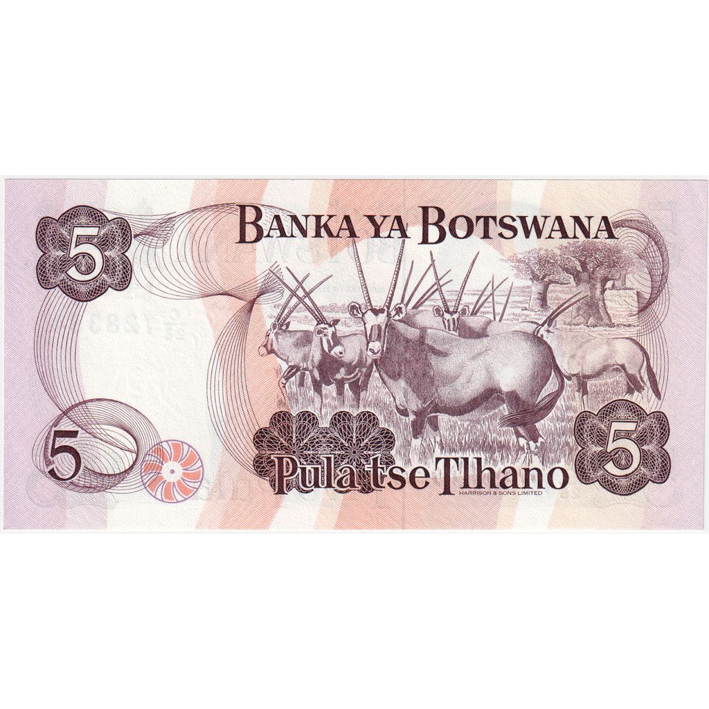 Botswana, 5 Pula, UNC(65-70)