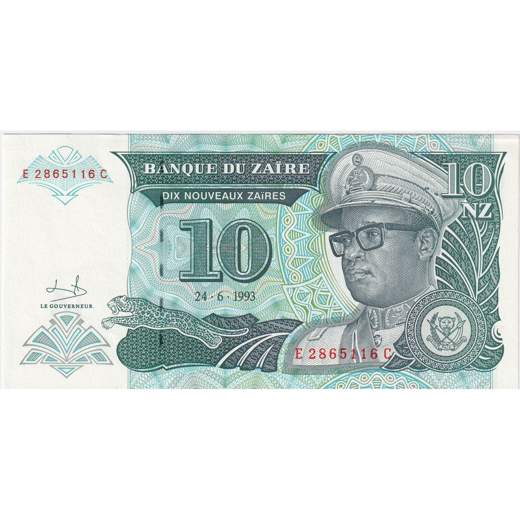 Zaïre, 10 Nouveaux Zaïres, 1993-06-24, NIEUW