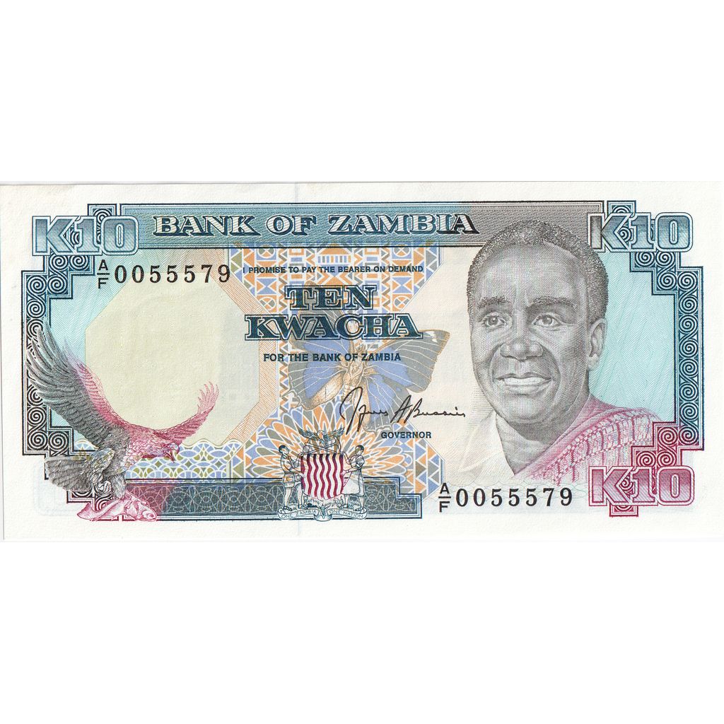 Billet, Zambie, 10 Kwacha, 1989, Undated, KM:31b, TTB+