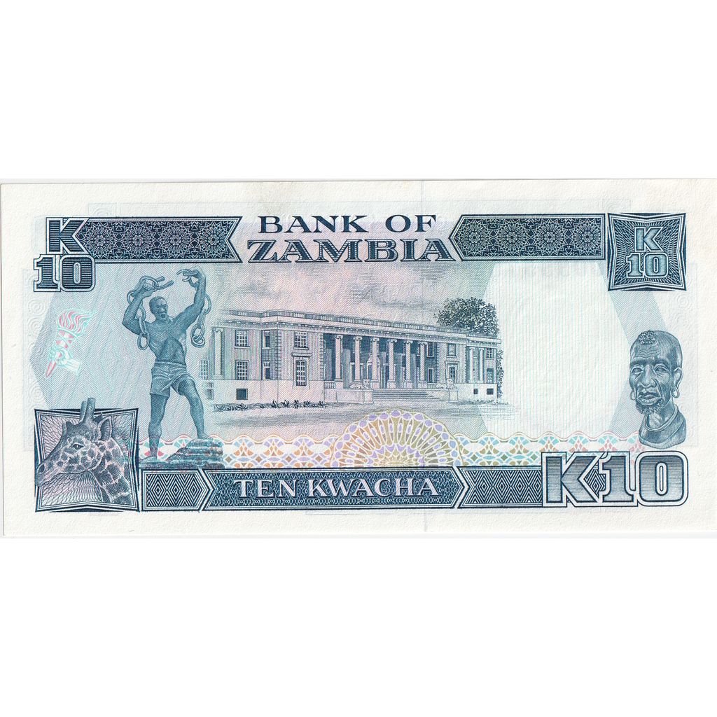 Billet, Zambie, 10 Kwacha, 1989, Undated, KM:31b, TTB+