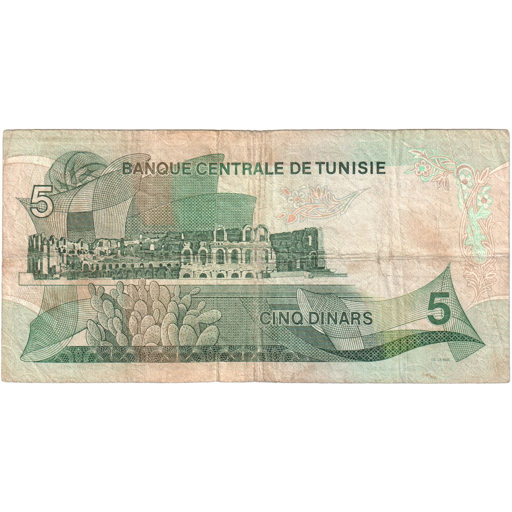 Tunisië, 5 Dinars, 1972-08-03, TB+
