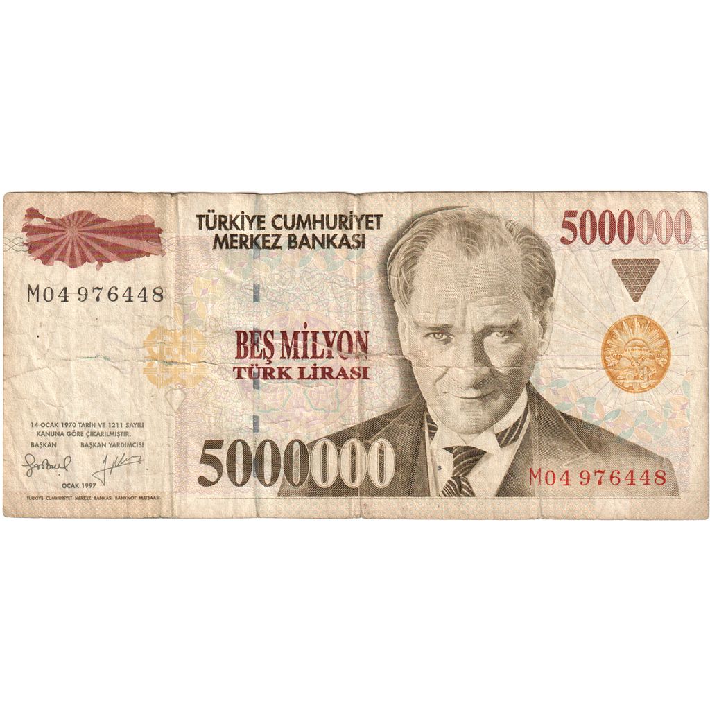 Turquie, 5,000,000 Lira, TTB