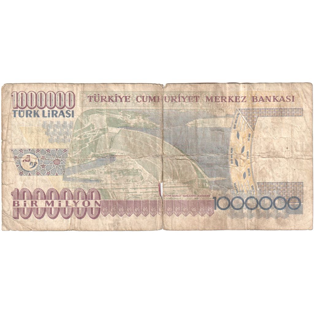 Banknote, Turkey, 1,000,000 Lira, 1995, VG(8-10)