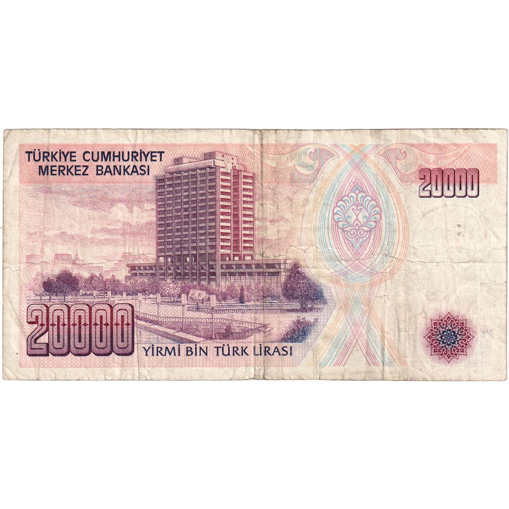 Banconote, Turchia, 20,000 Lira, 1995, MB