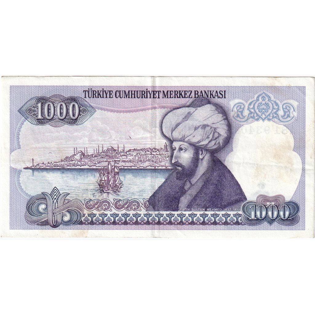 Banconote, Turchia, 1000 Lira, BB