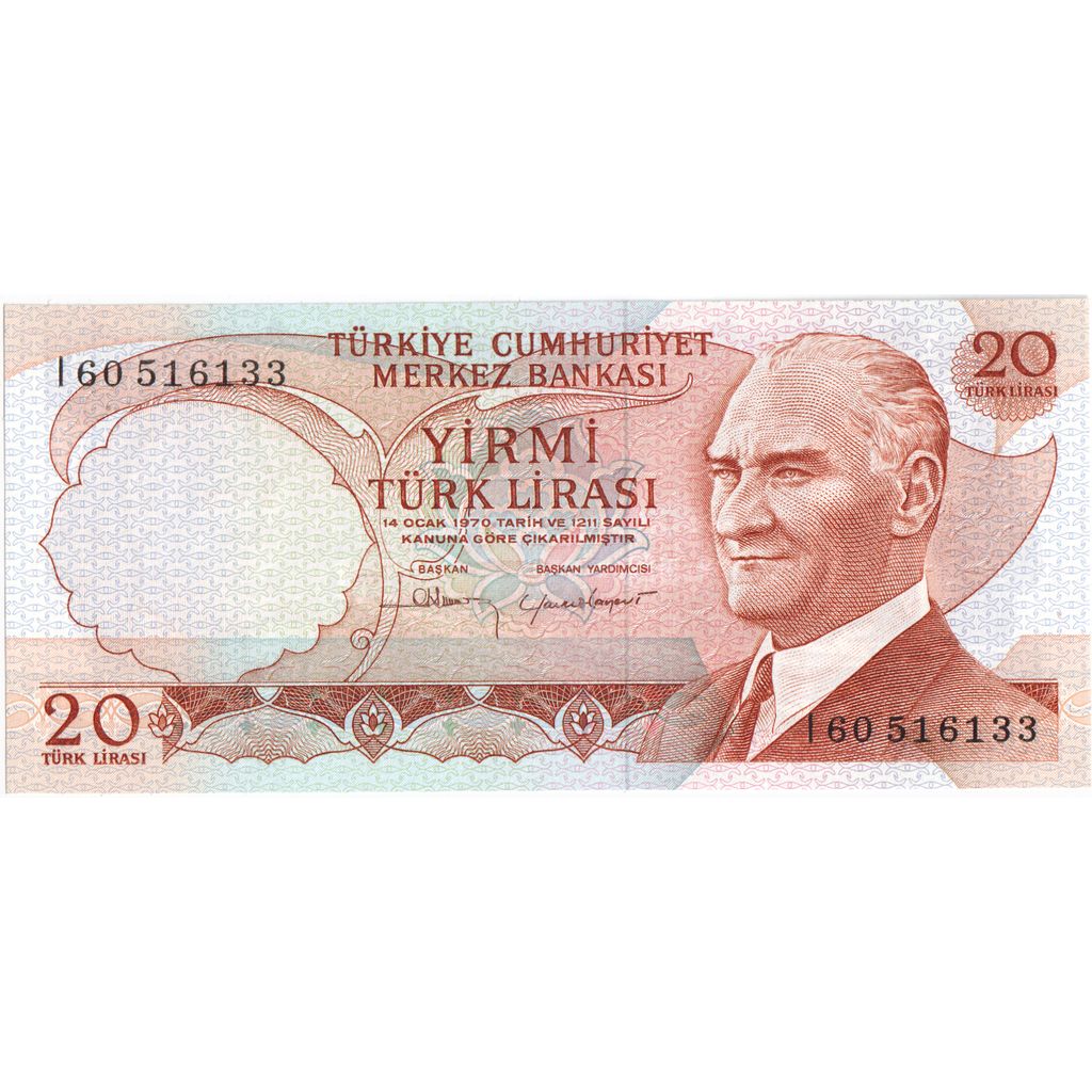 Turcja, 20 Lira, UNC(65-70)