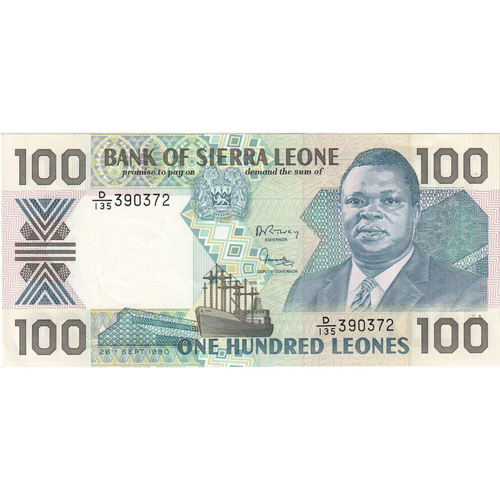 Sierra Leona, 100 Leones, 1990-09-26, SC