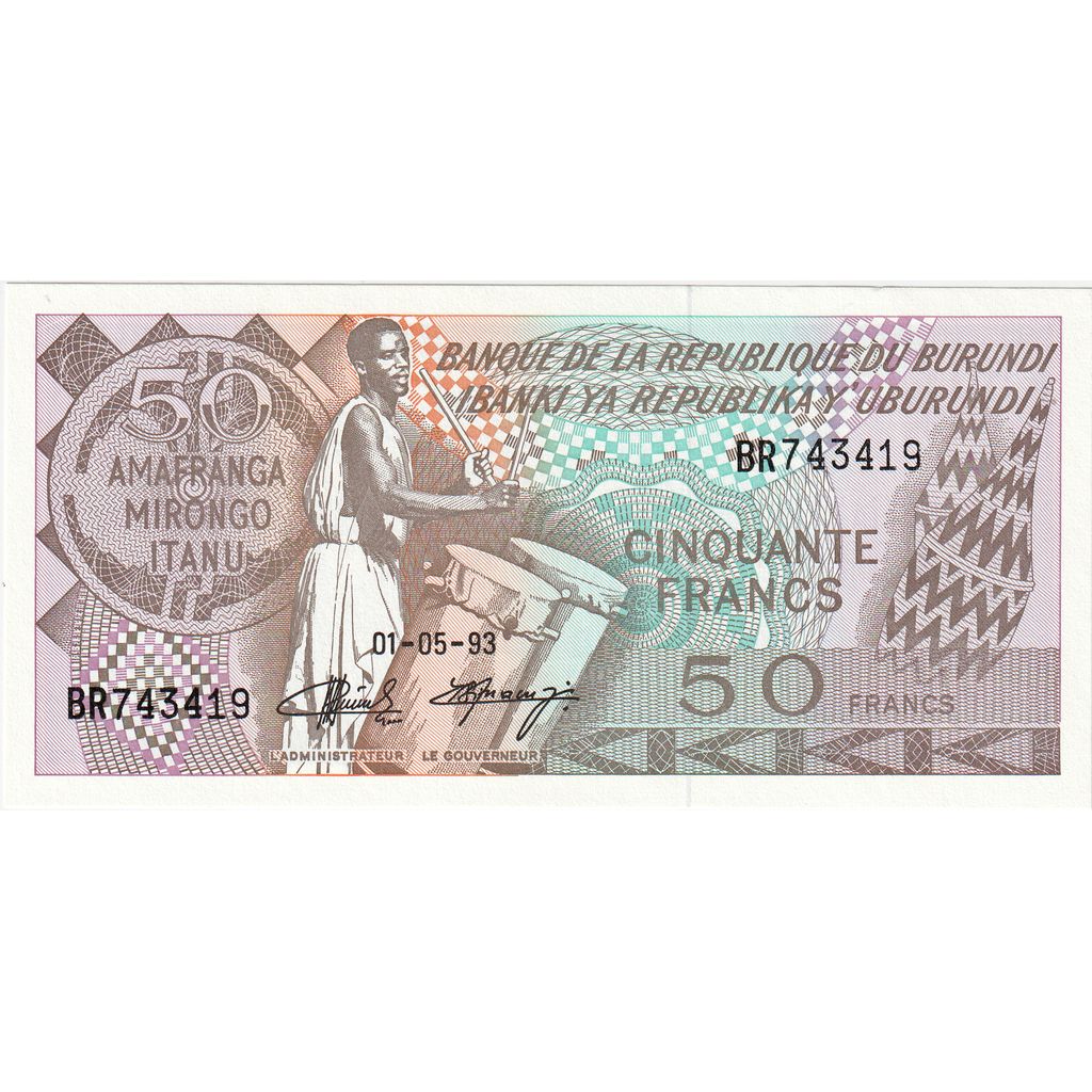 Burundi, 50 Francs, 1993-05-01, NEUF