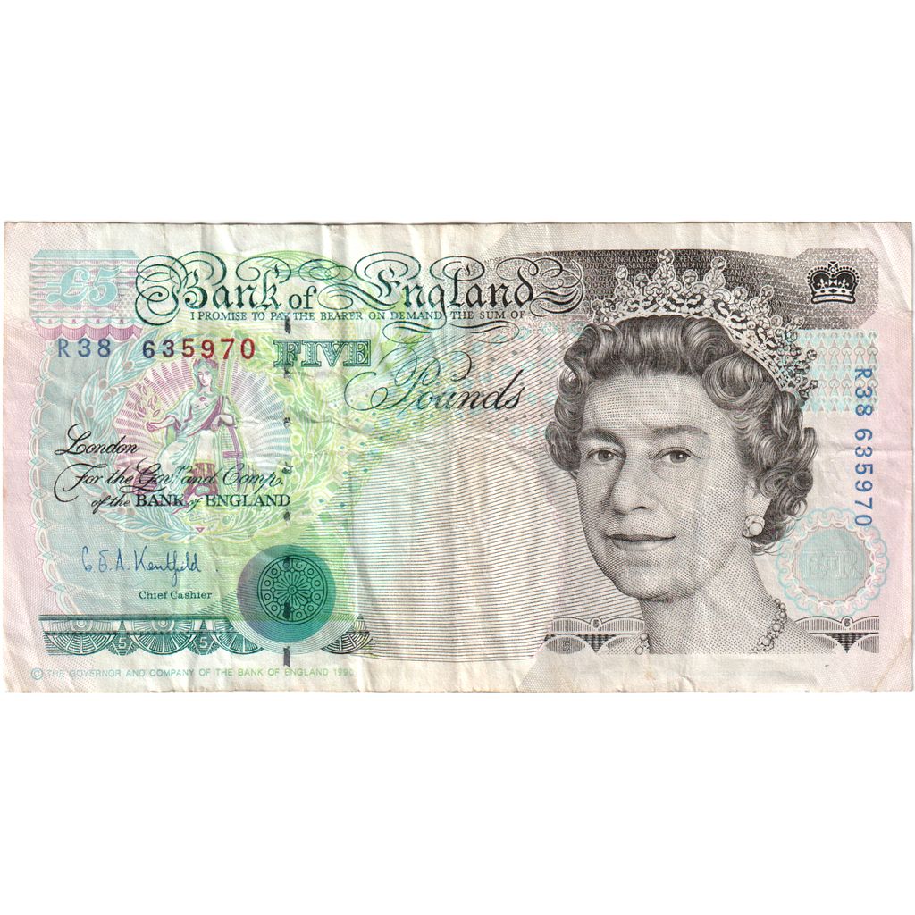 Great Britain, 5 Pounds, EF(40-45)