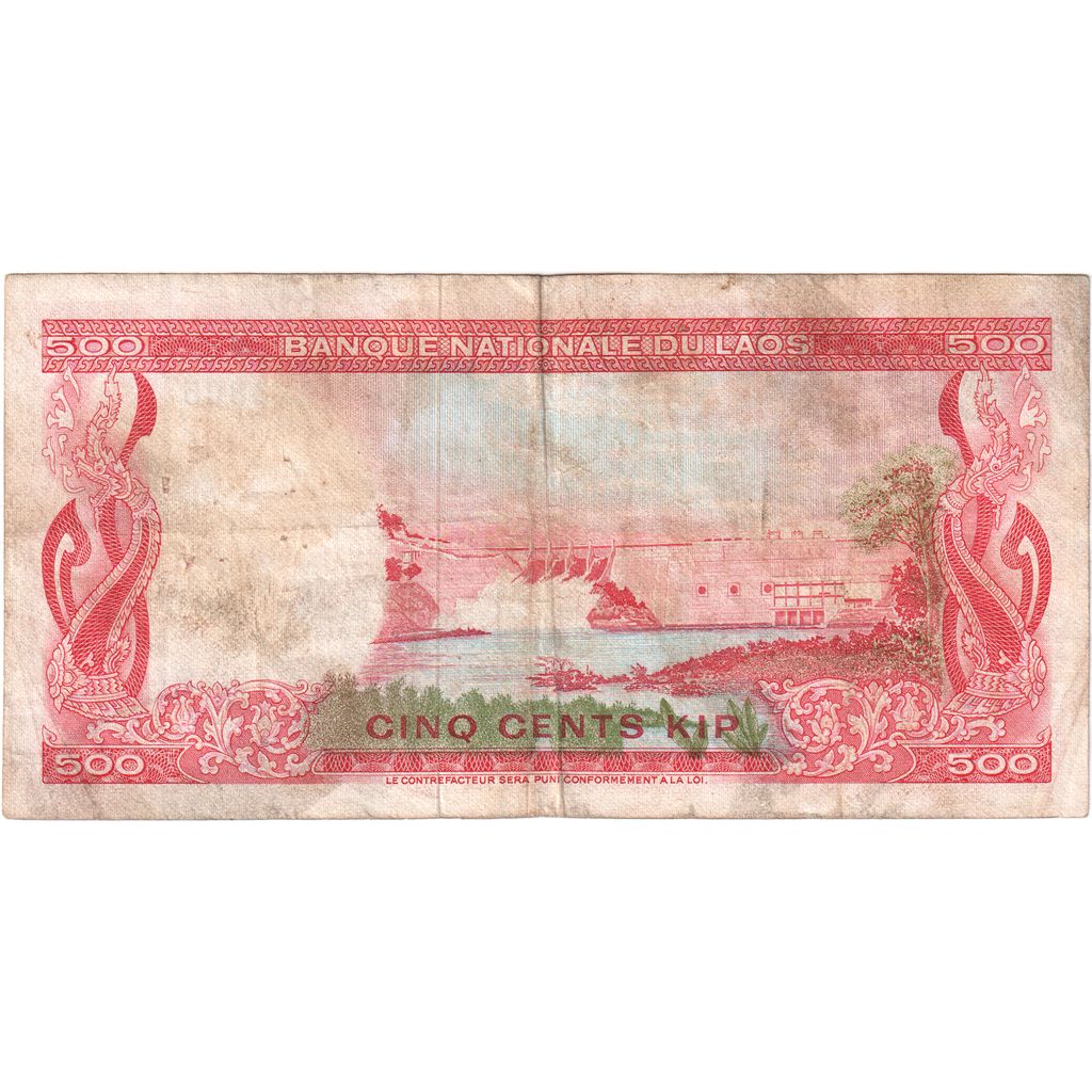 Laos, 500 Kip, B+