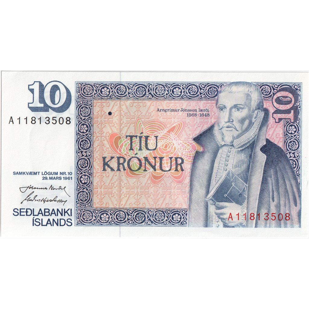 Iceland, 10 Kronur, 1981, UNZ
