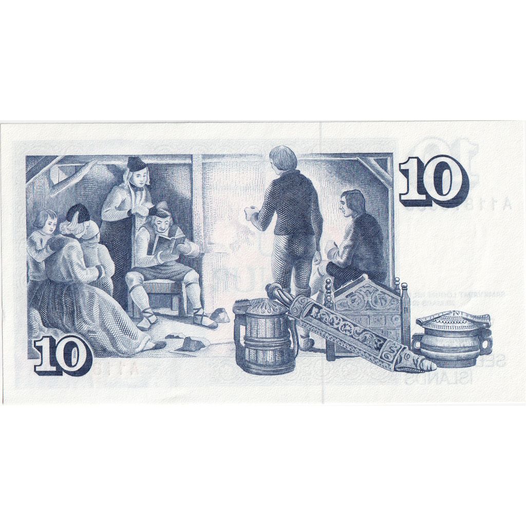 Iceland, 10 Kronur, 1981, UNZ