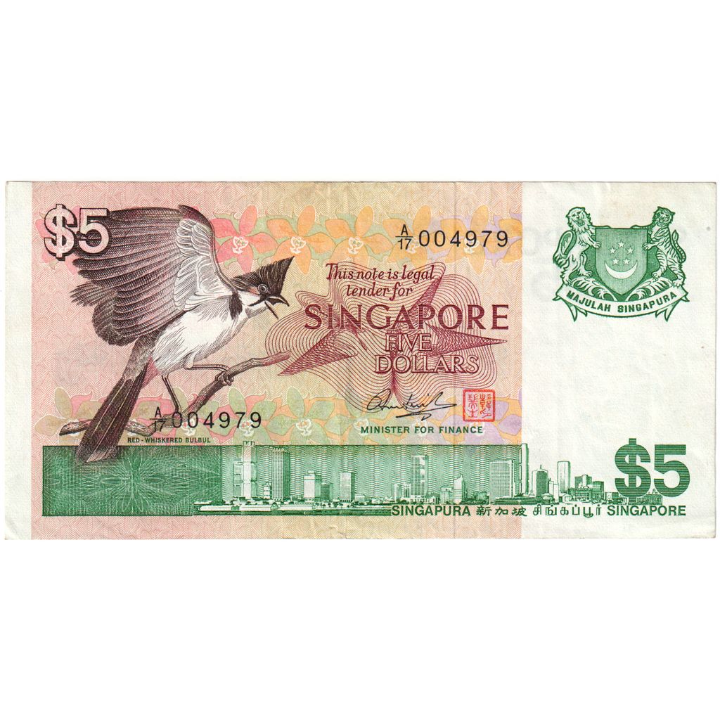 Singapore, 5 Dollars, EF(40-45)