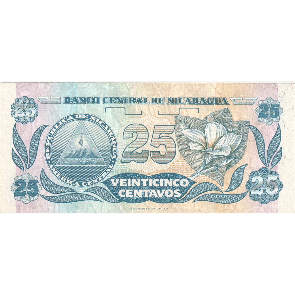 Billete, 25 Centavos, 1990, Nicaragua, KM:170a, UNC