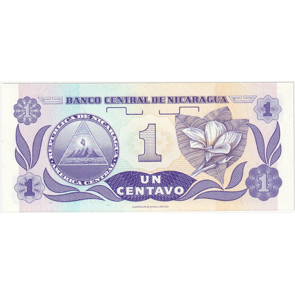 Banconote, Nicaragua, 1 Centavo, KM:167, FDS