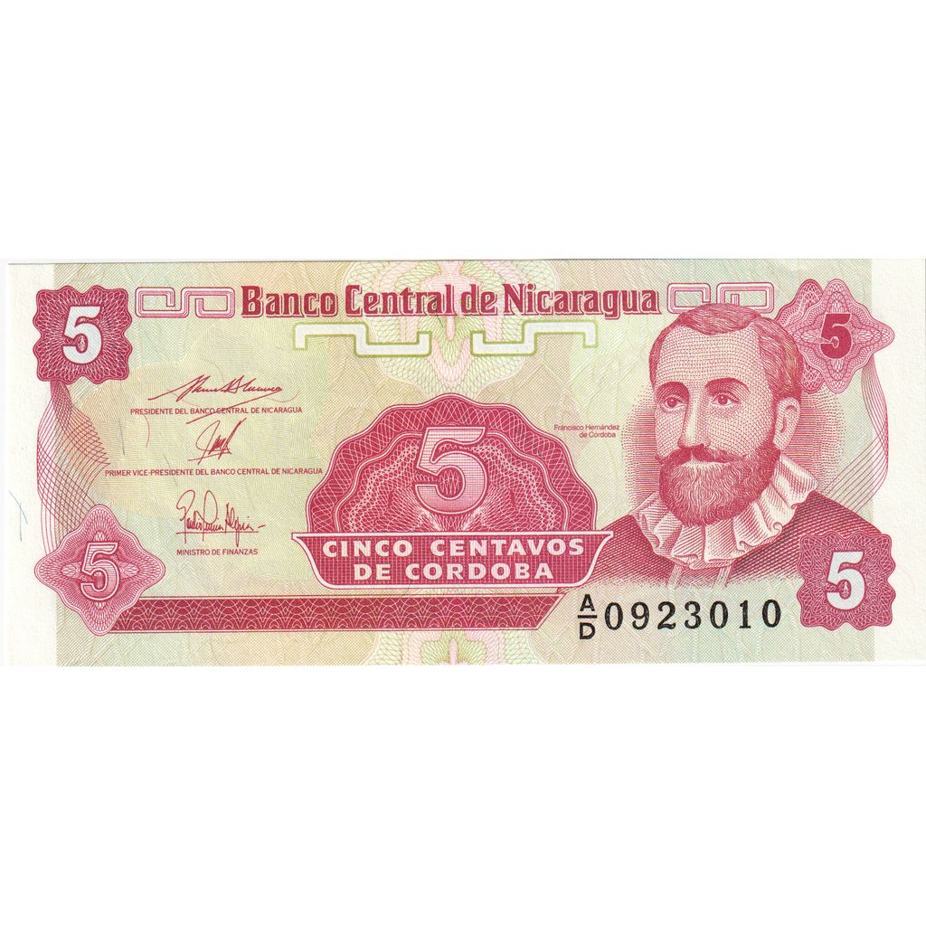 Billete, 5 Centavos, 1991, Nicaragua, SC