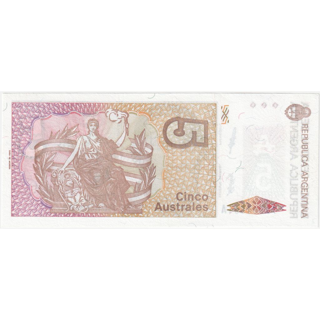 Argentinien, 5 Australes, UNZ