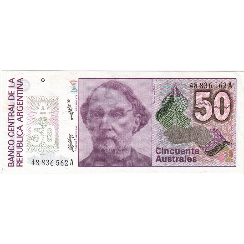 Argentinien, 50 Australes, UNZ