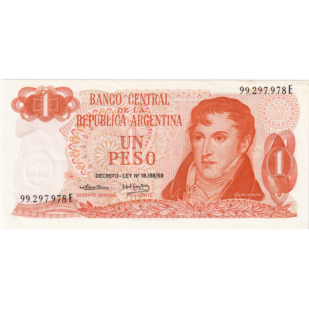 Argentinien, 1 Peso, 1970-1973, VZ