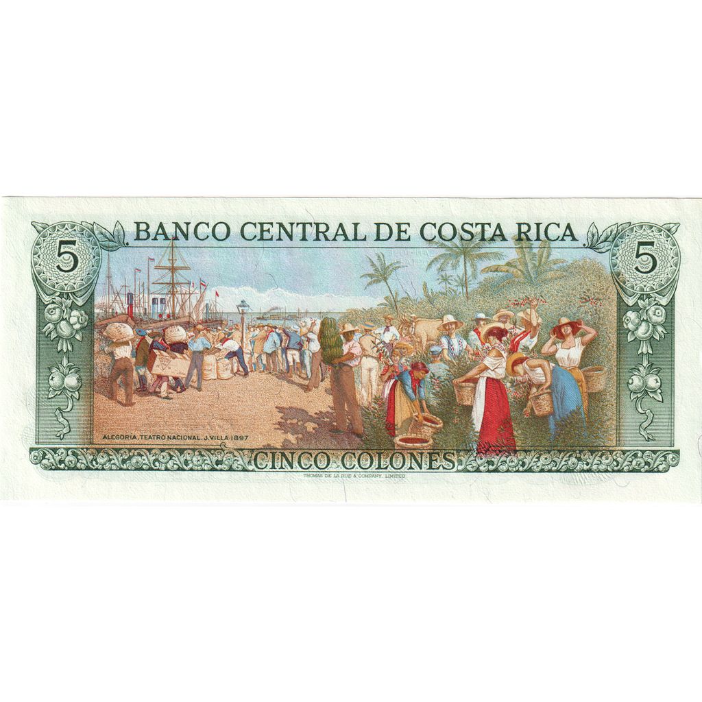 Costa Rica, 5 Colones, 1981-03-12, FDS