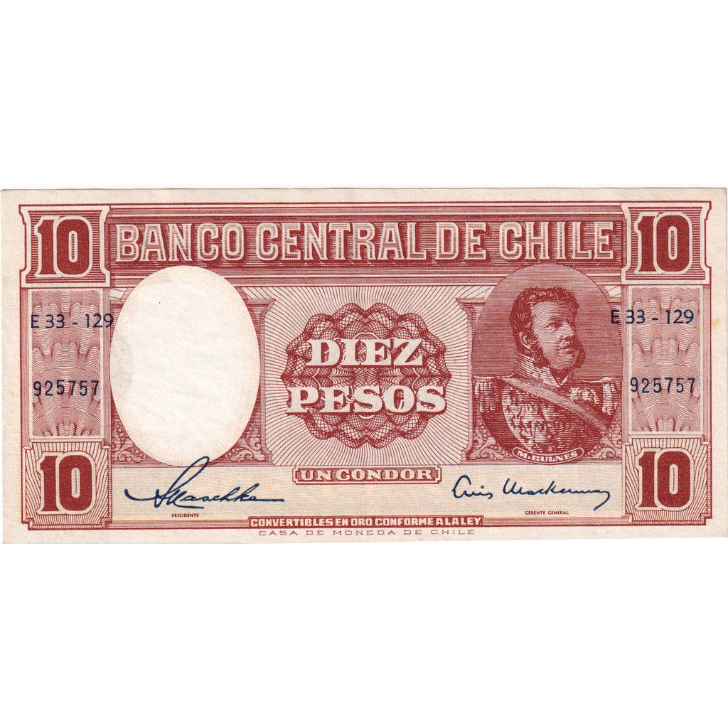 Chile, 10 Pesos = 1 Condor, UNC(65-70)