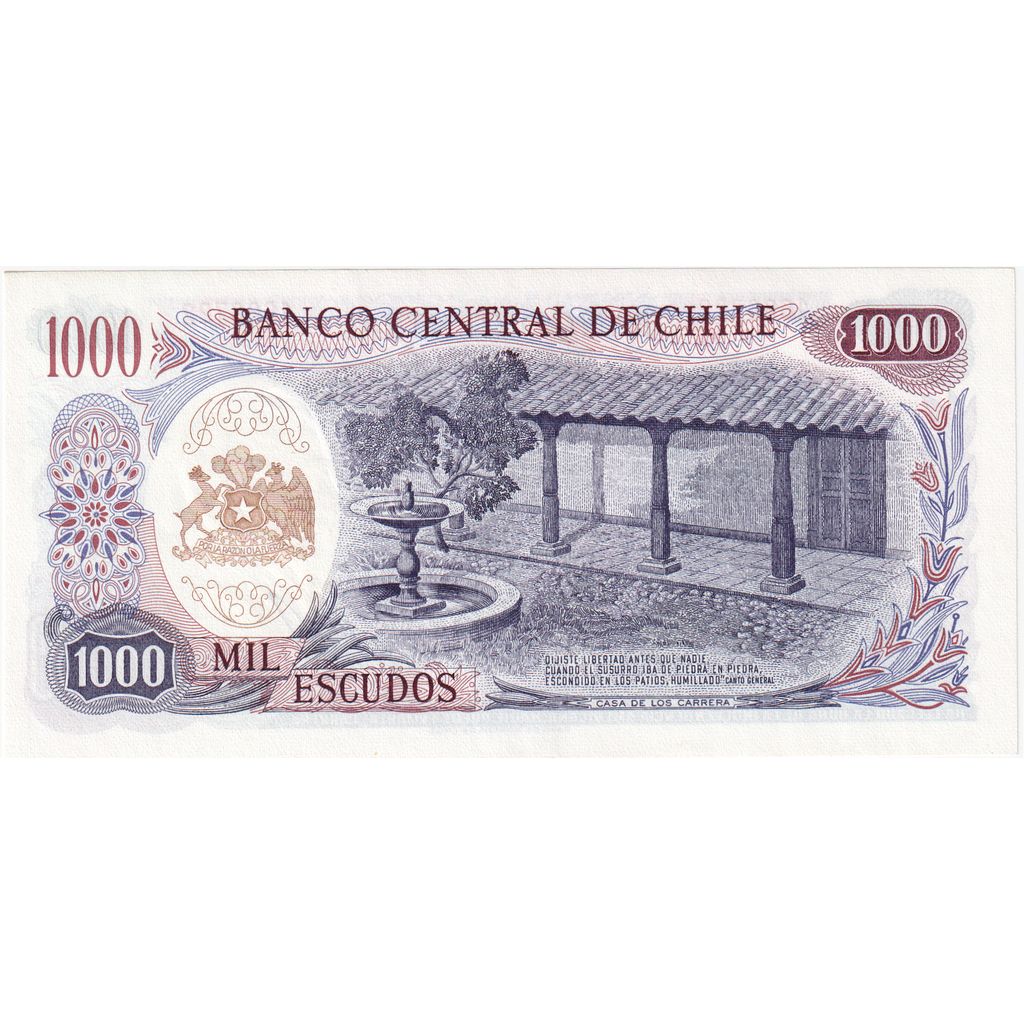Chile, 1000 Escudos, UNC(65-70)