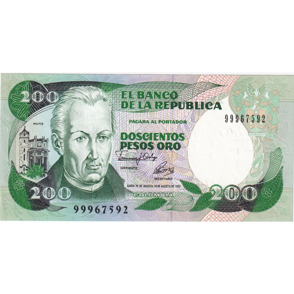 Colombia, 200 Pesos Oro, 1991-04-01, UNC(65-70)