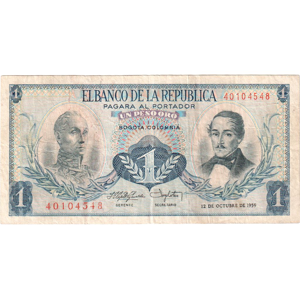 Colombia, 1 Peso Oro, 1973-08-07, VF(30-35)
