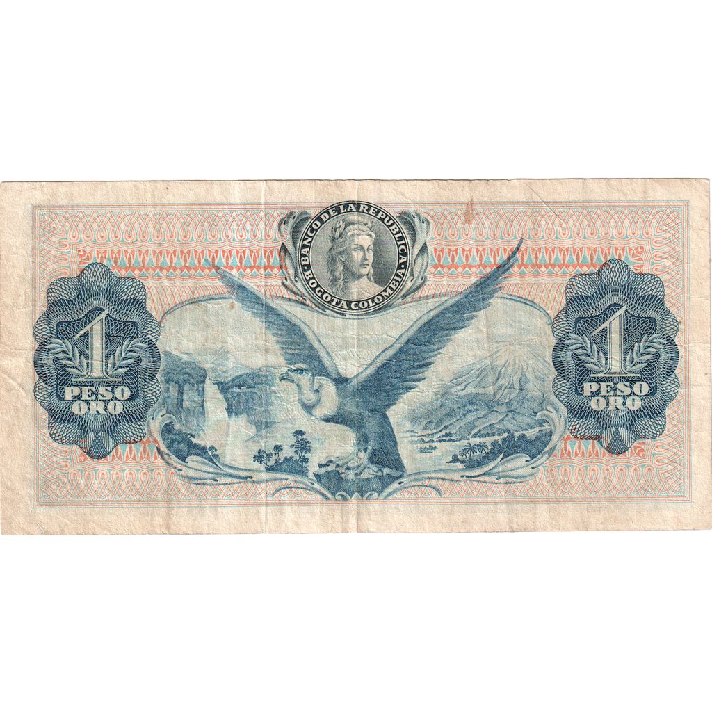 Colombia, 1 Peso Oro, 1973-08-07, VF(30-35)
