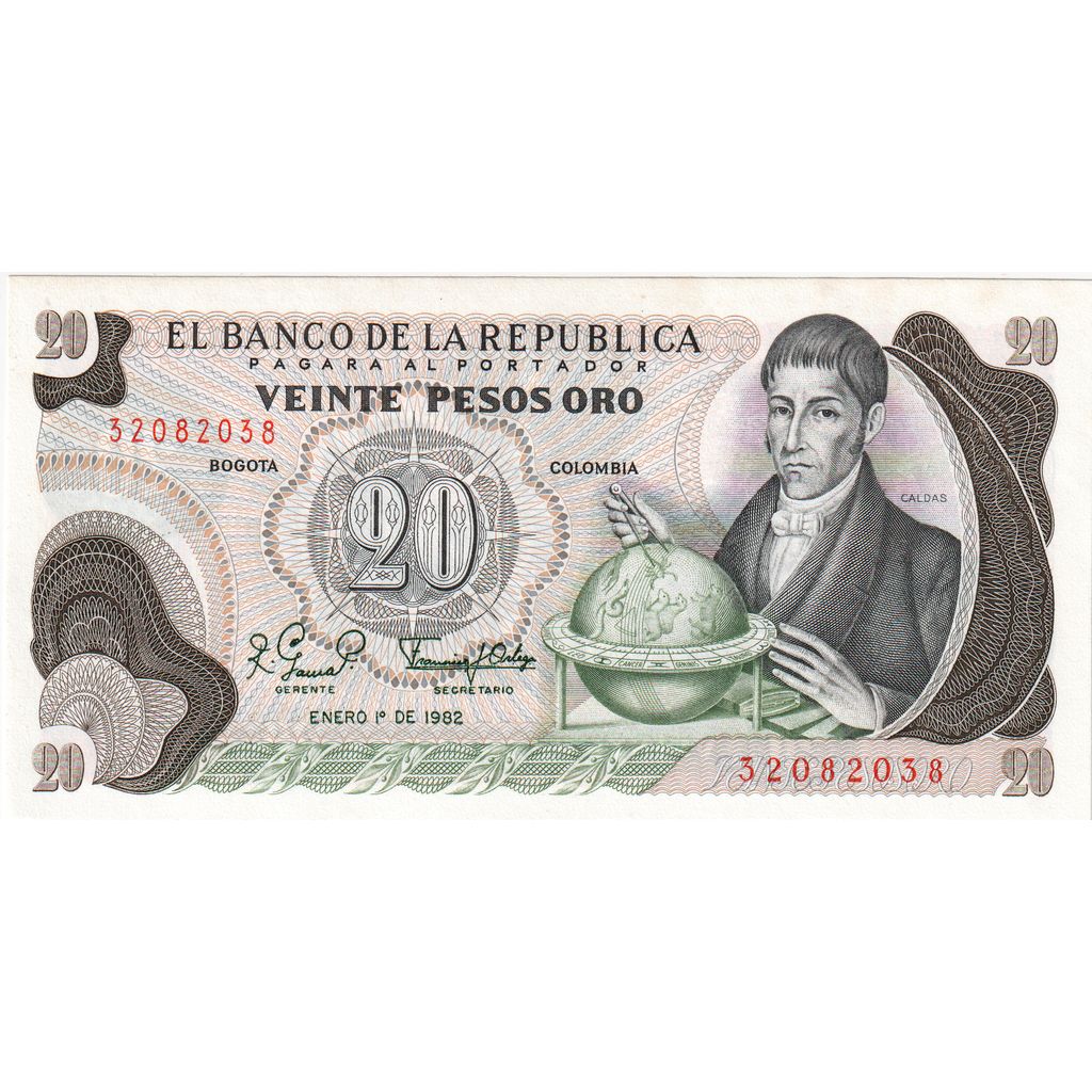 Colombia, 20 Pesos Oro, 1983-01-01, FDS