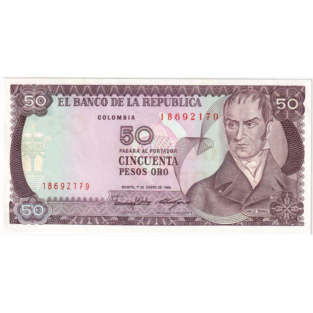 Colombia, 50 Pesos Oro, 1985-01-01, UNC(65-70)