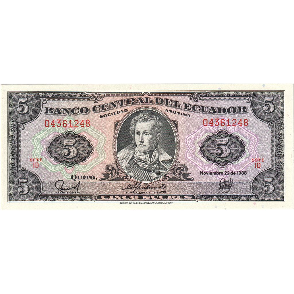 Ecuador, 5 Sucres, 1983-04-20, UNZ