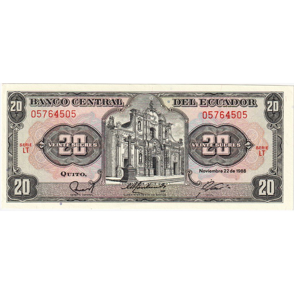 Ecuador, 20 Sucres, 1988-11-22, UNZ
