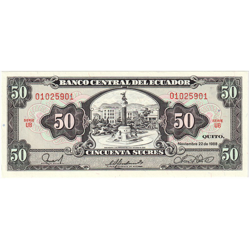 Ecuador, 50 Sucres, 1988-11-22, FDS