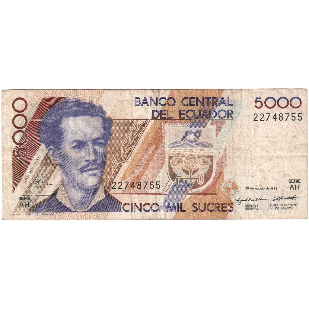Ecuador, 5000 Sucres, 1996-01-13, MB
