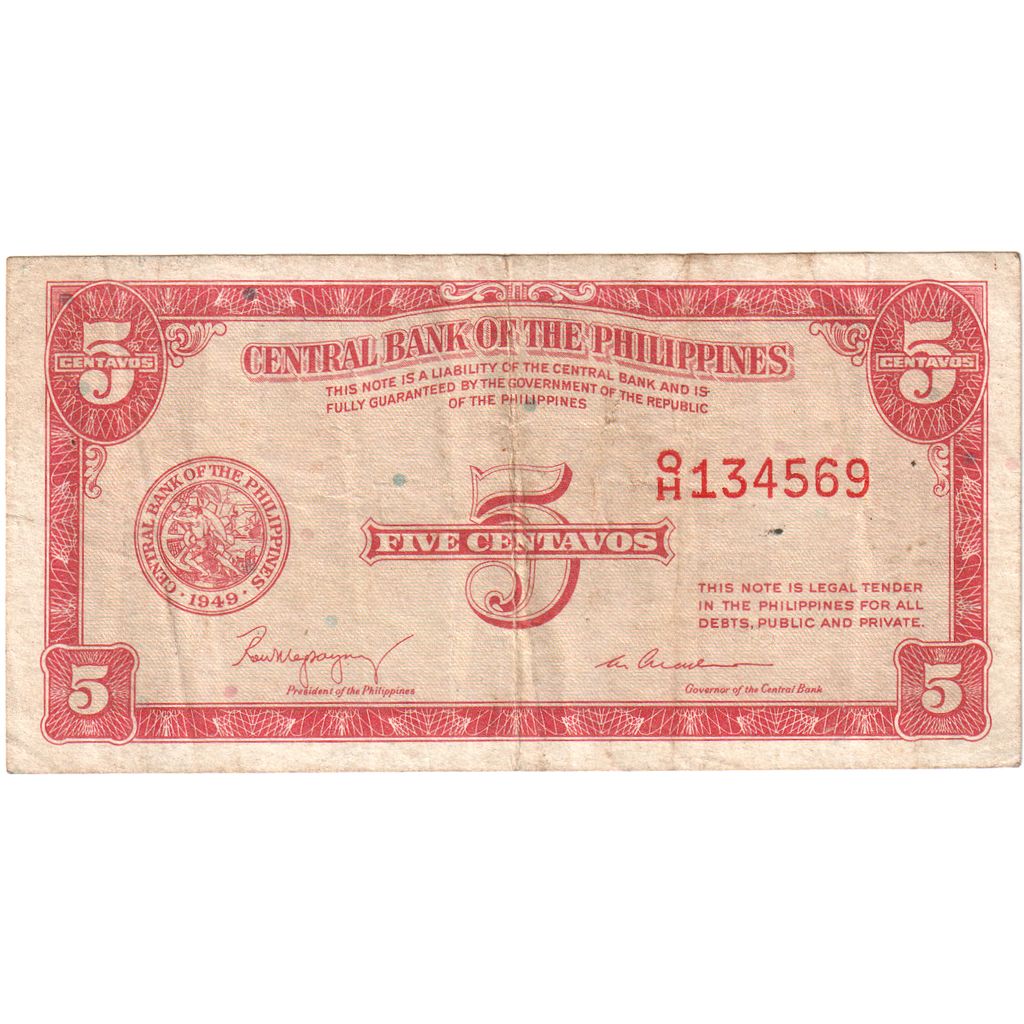 Filipinas, 5 Centavos, EF(40-45)