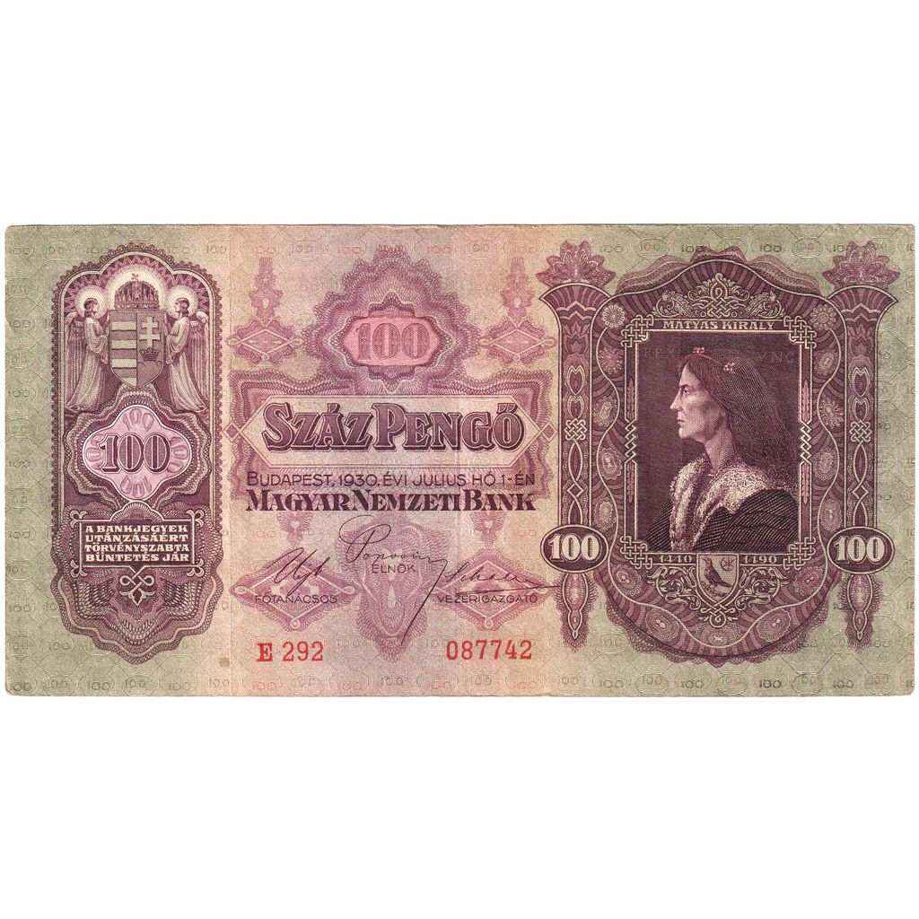 Hongrie, 100 Pengö, 1930-07-01, TB