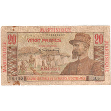 Martynika, 20 Francs, VF(20-25)