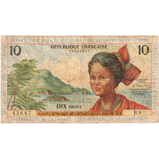 French Antilles, 10 Francs, VF(30-35)