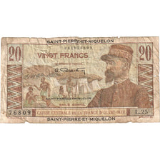 Saint Pierre and Miquelon, 20 Francs, AG(1-3)