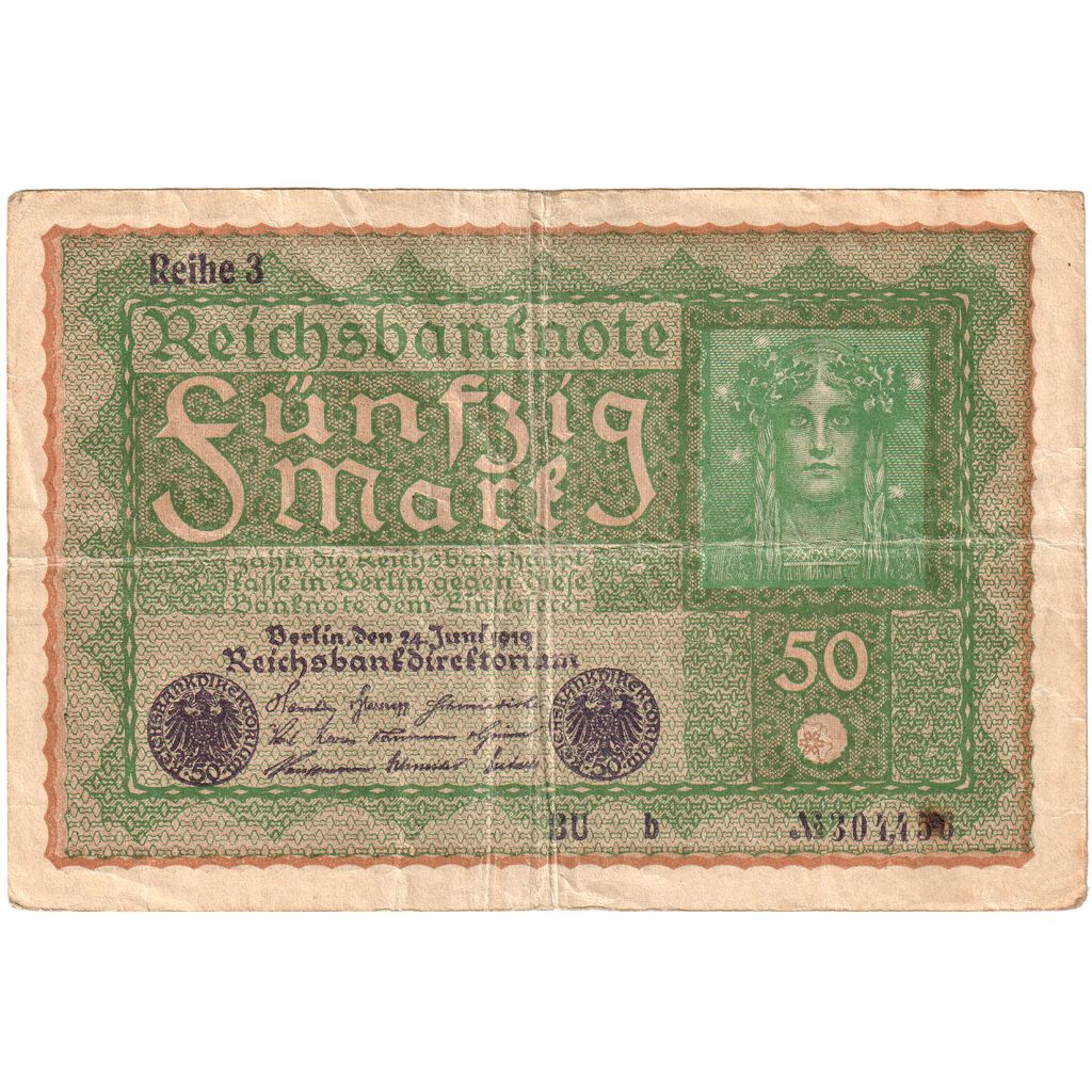 Germany, 50 Mark, 1919-06-24, VF(30-35)