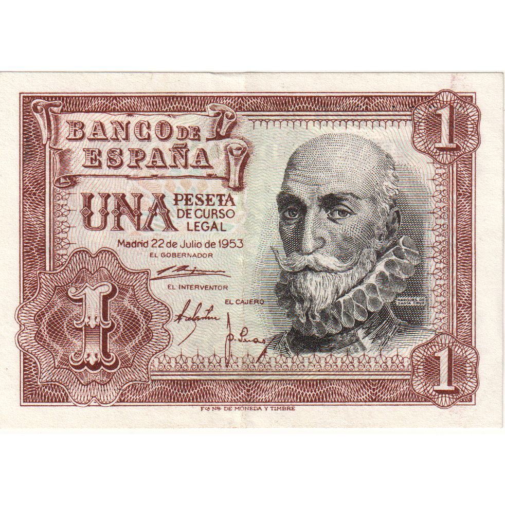 Spanien, 1 Peseta, 1953-07-22, UNZ-