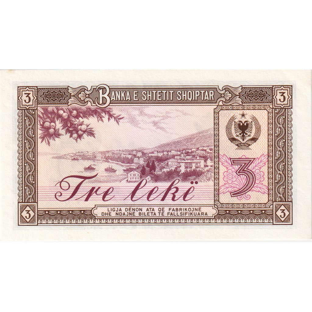 Albania, 3 Lekë, 1976, UNC