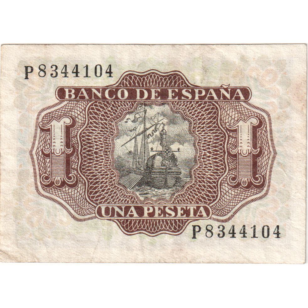 Spain, 1 Peseta, 1953-07-22, EF(40-45)