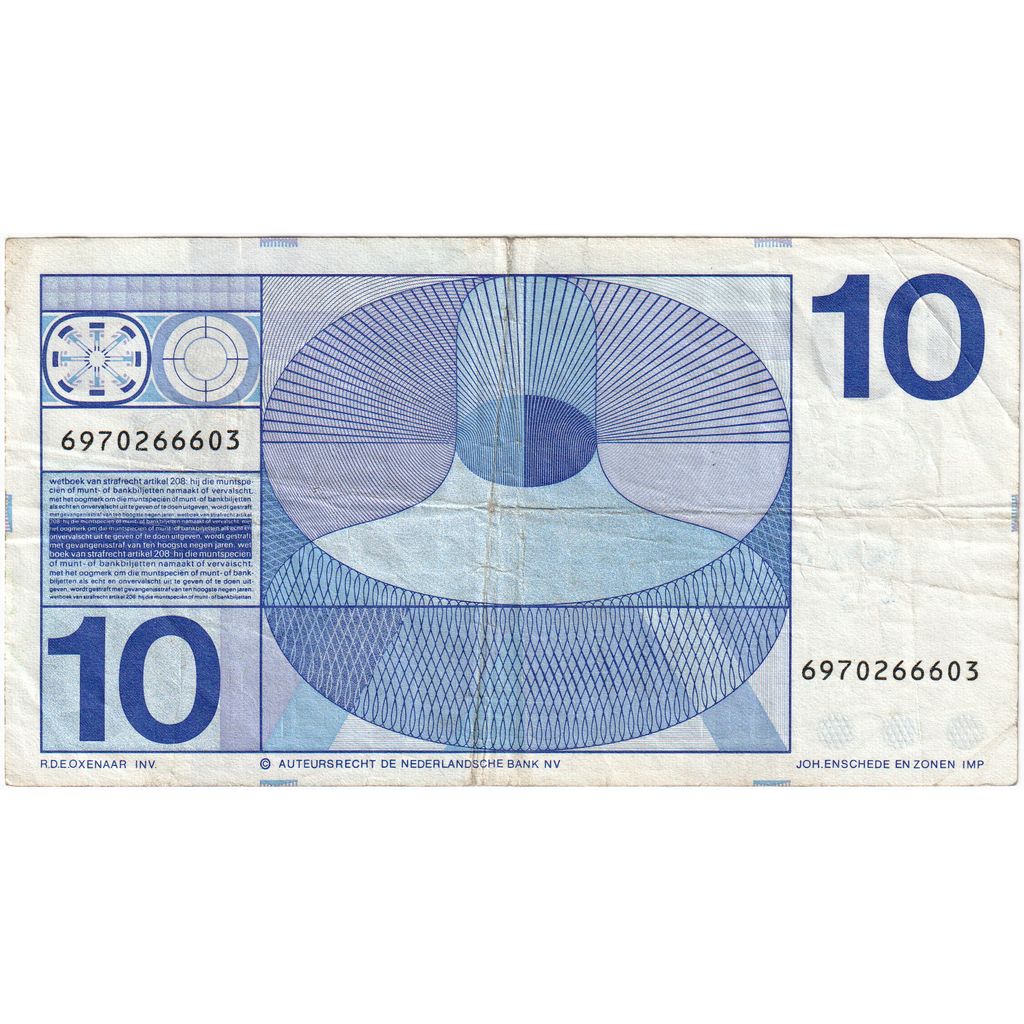 Nederland, 10 Gulden, 1968-04-25, TTB