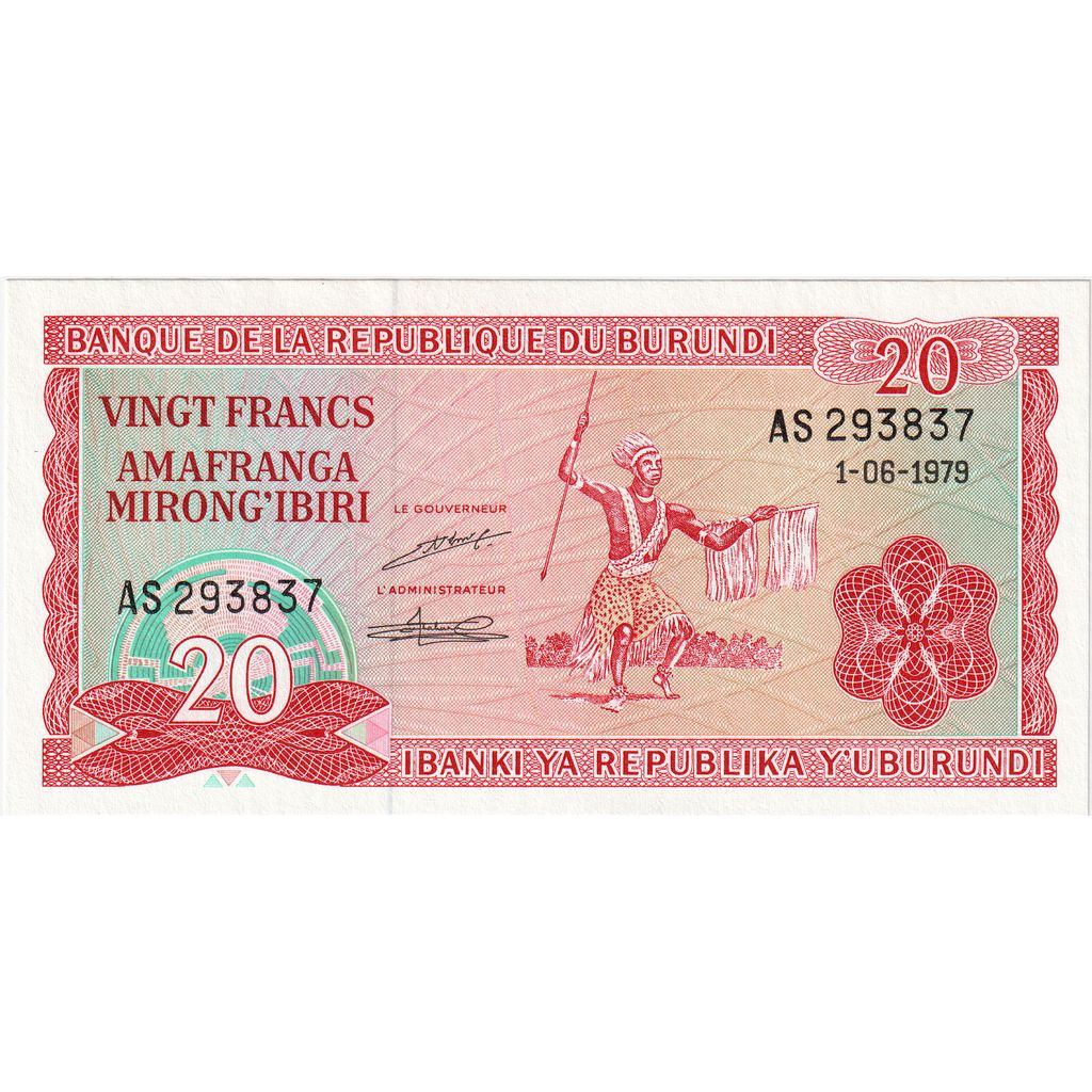 Burundi, 20 Francs, 1-06-1979, NEUF