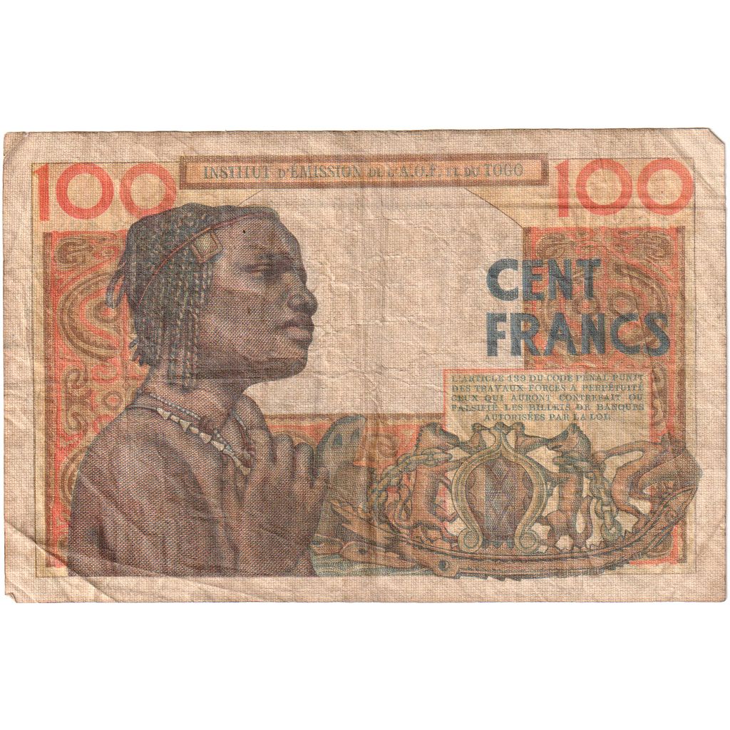 West African States, 100 Francs, 1961-03-20, VG(8-10)