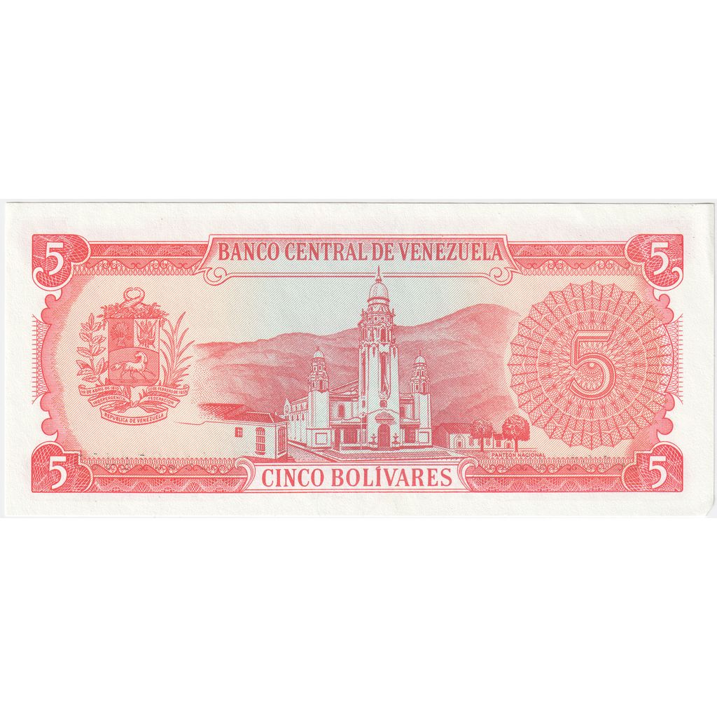 Venezuela, 5 Bolivares, 1989-09-21, F(12-15)