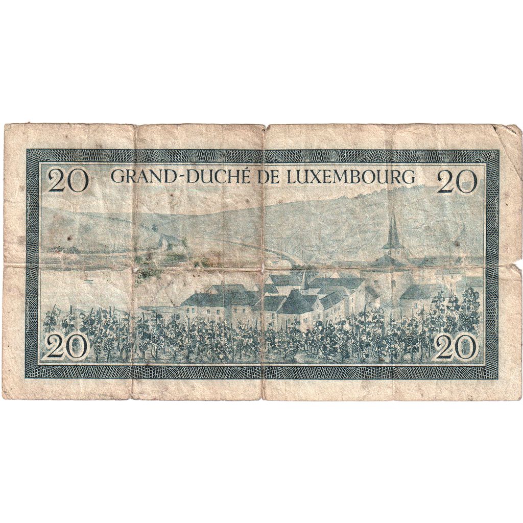 Luxembourg, 20 Francs, VF(20-25)
