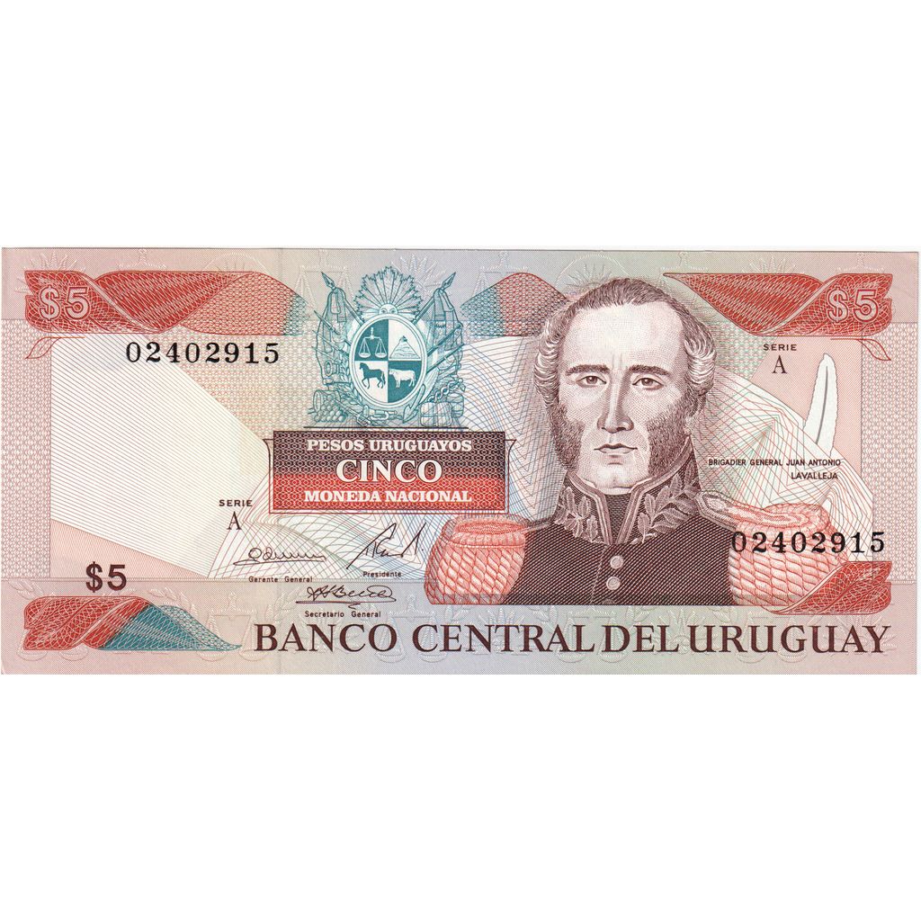 Uruguay, 5 Pesos Uruguayos, MB+
